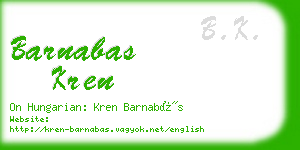 barnabas kren business card